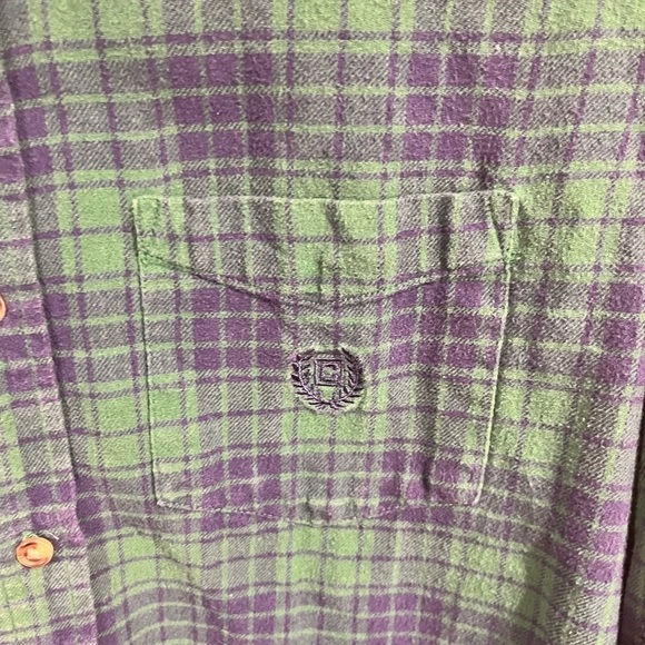 CHAPS Ralph Lauren Brushed Flannel Classic Fit Button Down Shirt Size Medium - Picture 5 of 8